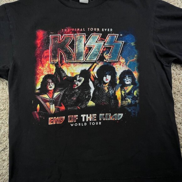 Kiss End Of The Road Final Tour T Shirt Size Medium Black Short Sleeve Mishi - Picture 7 of 8